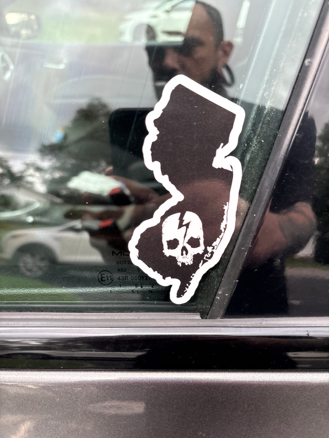 Customer photo review of SKULL LOGO STATE STICKERS