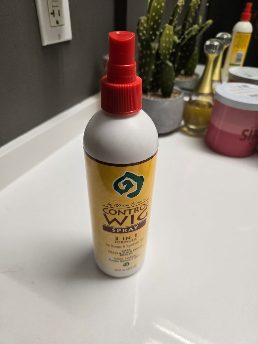 Customer photo review of African Essence Control Wig Spray 3 in 1 Formula 12 oz