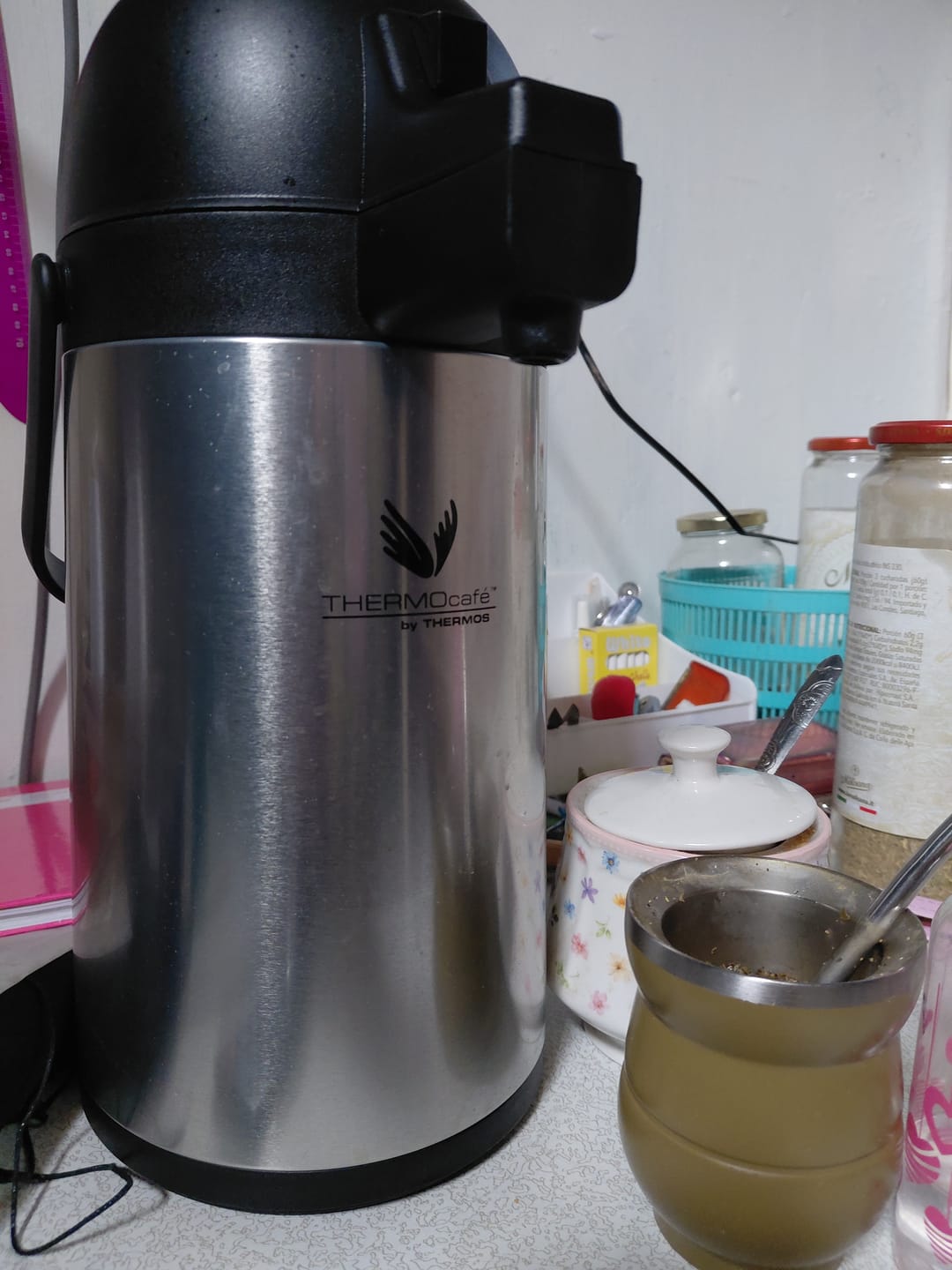 Customer photo review of TERMO SIFÓN DE VIDRIO 1.5LT COLOR ACERO