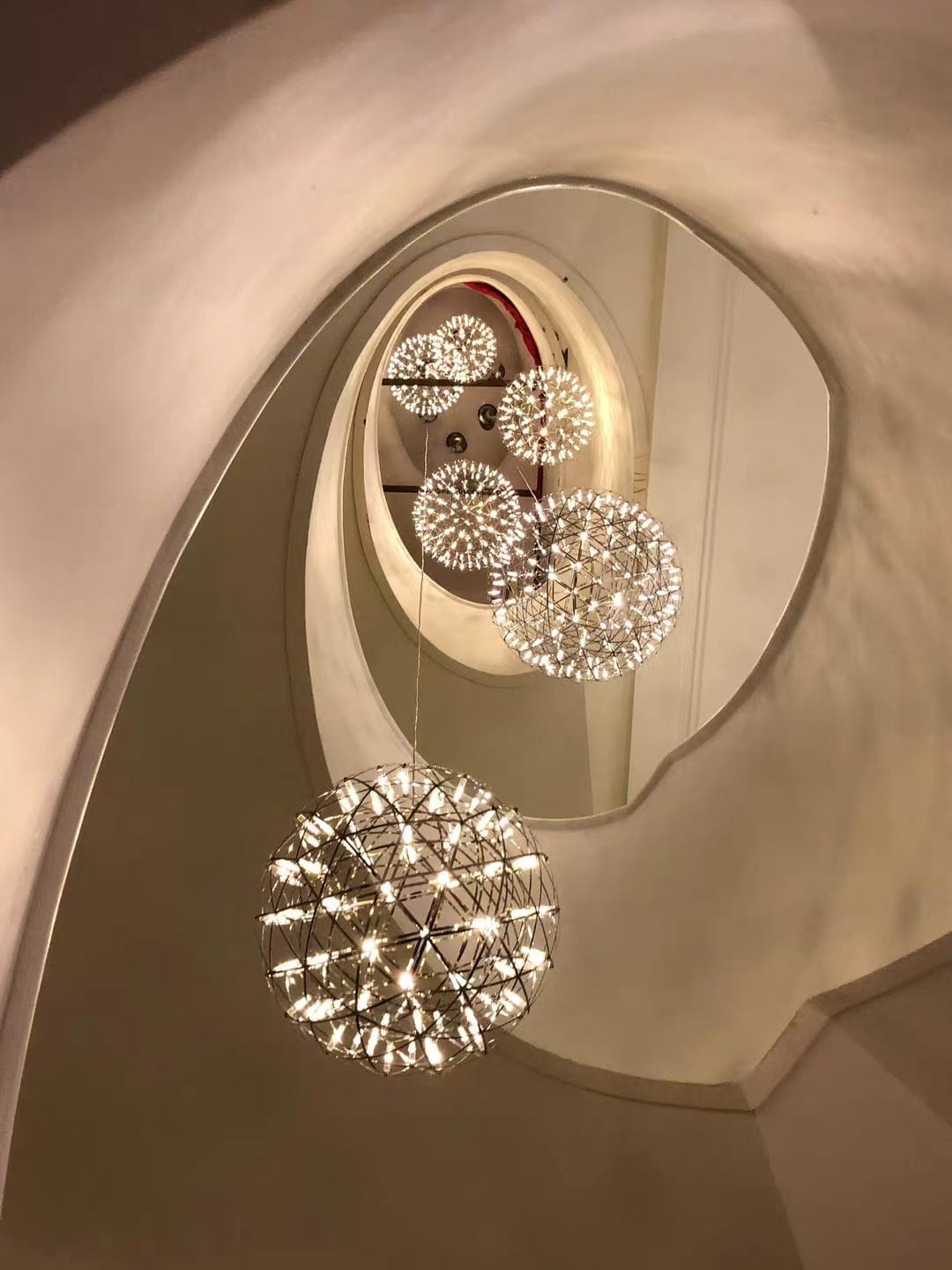 Customer photo review of Sparkling Raimond LED Sphere Pendant Light