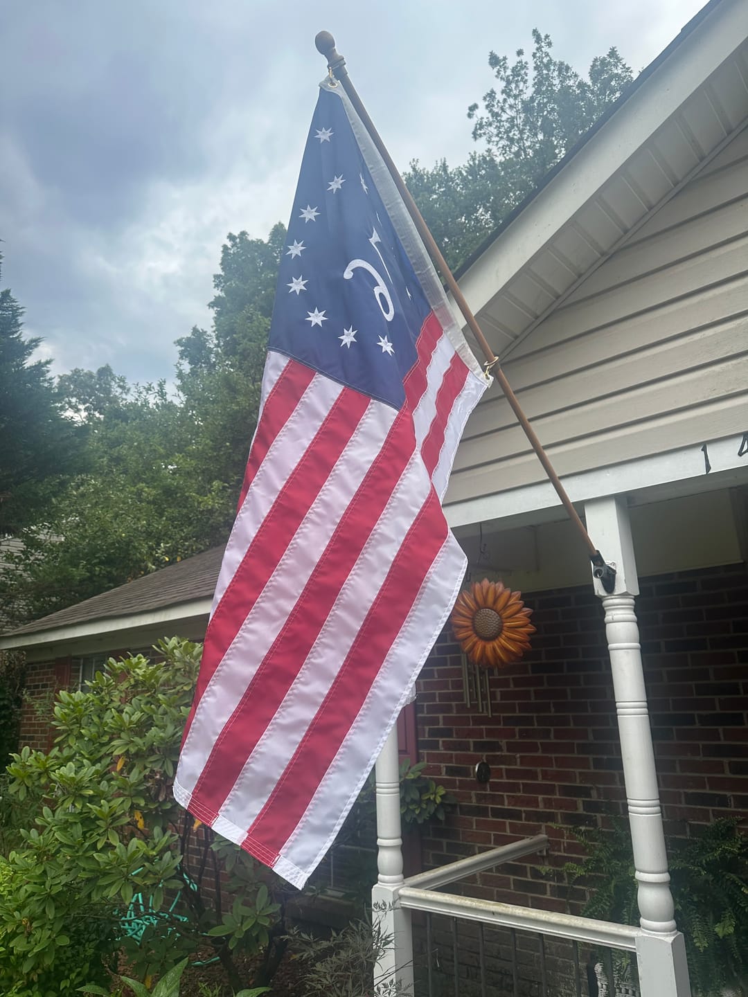 Customer photo review of 3' x 5' Bennington Flag Set