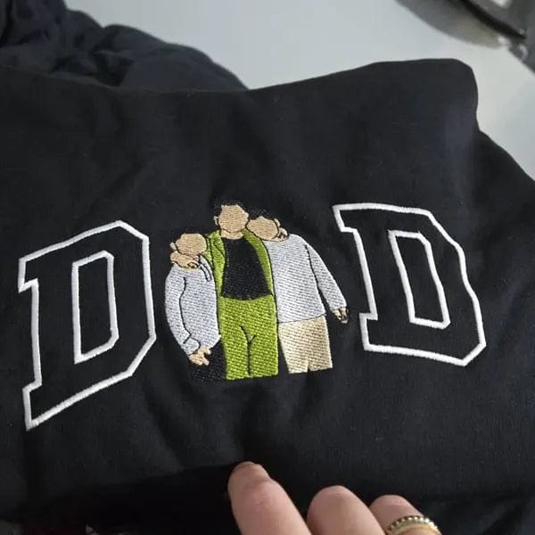 Customer photo review of Custom Photo Embroidered Sweatshirt for DAD