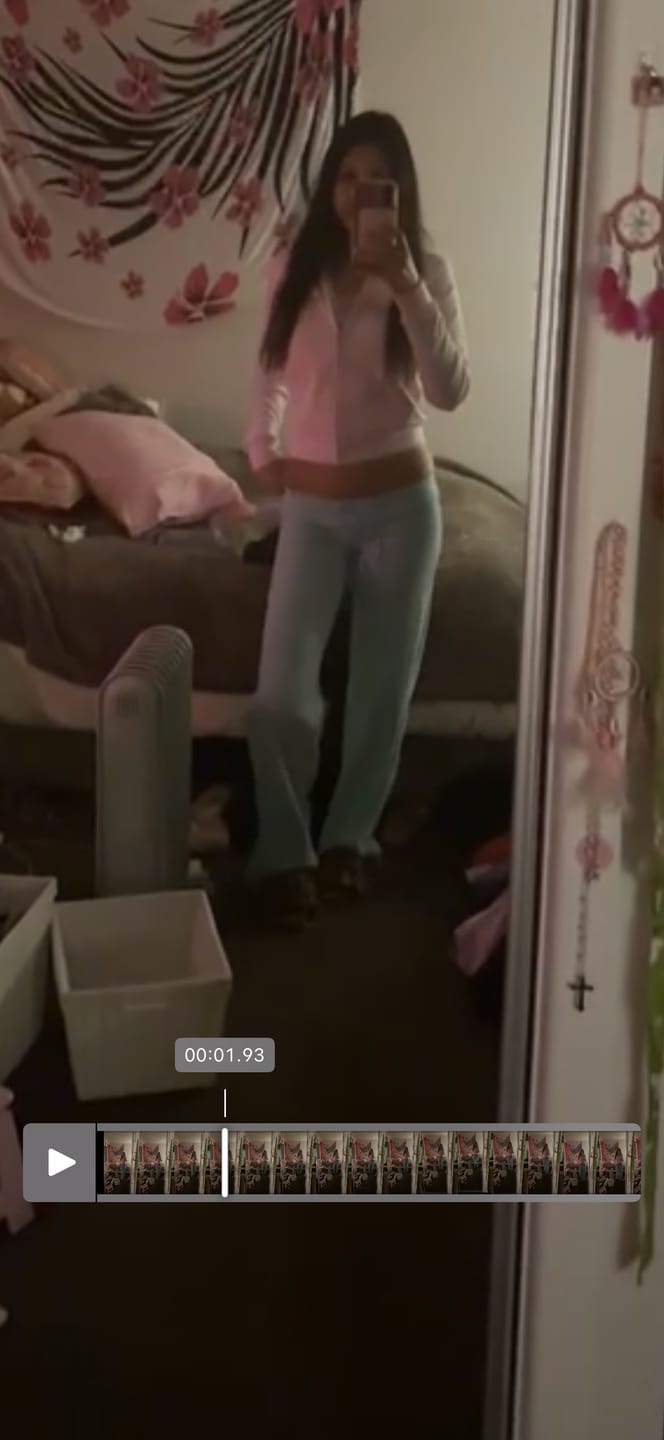 Customer photo review of Superlow Trackpants in Aquamarine