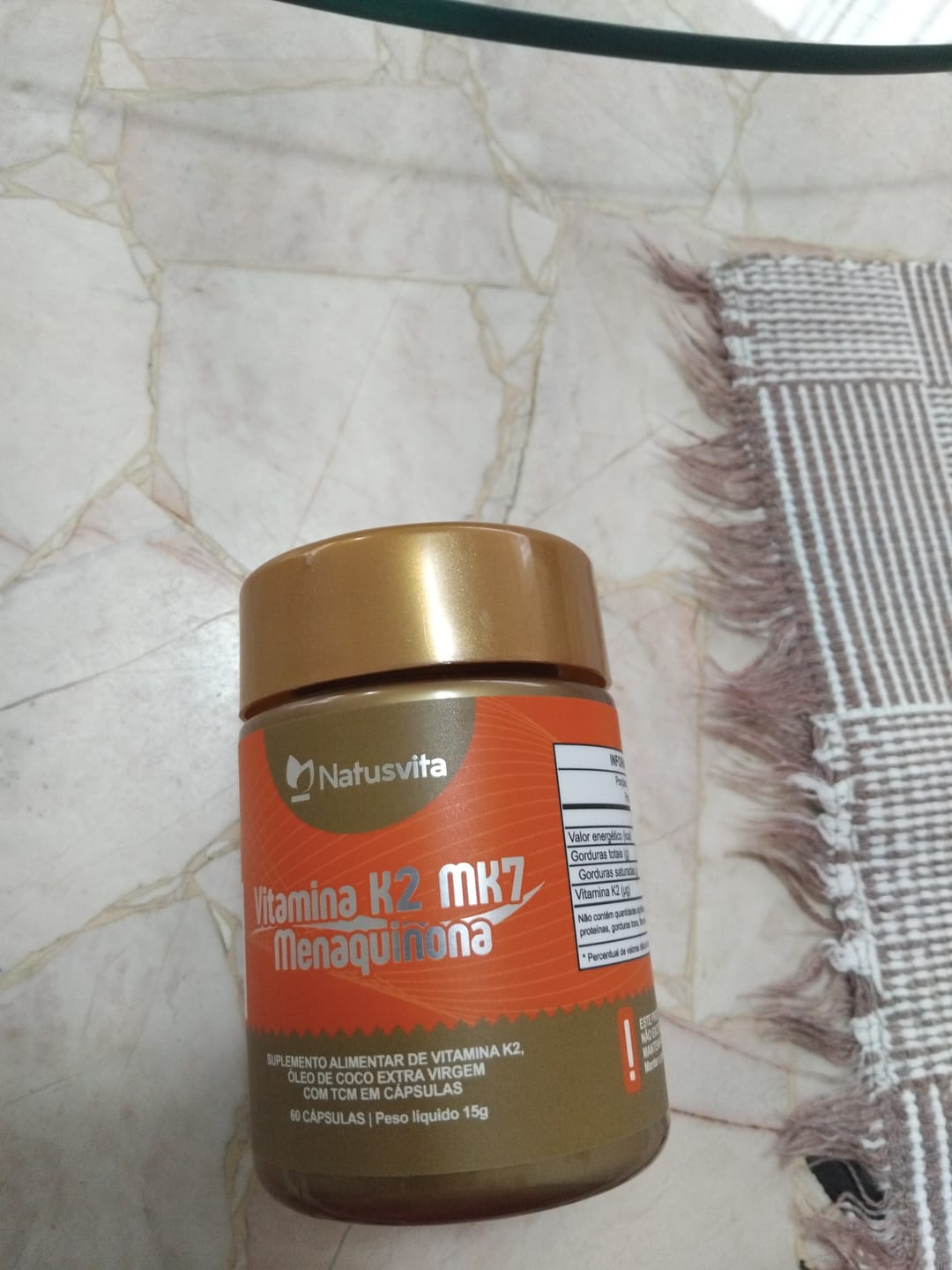 Customer photo review of Vitamina K2 Concentrada (Menaquinona MK7) com TCM