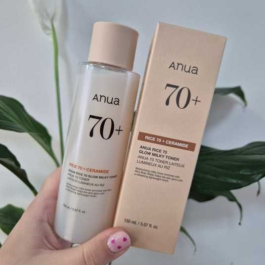 Customer photo review of Pieniņveida toniks mirdzuma piešķiršanai ādai ar rīsiem Anua Rice 70 Glow Milky Toner