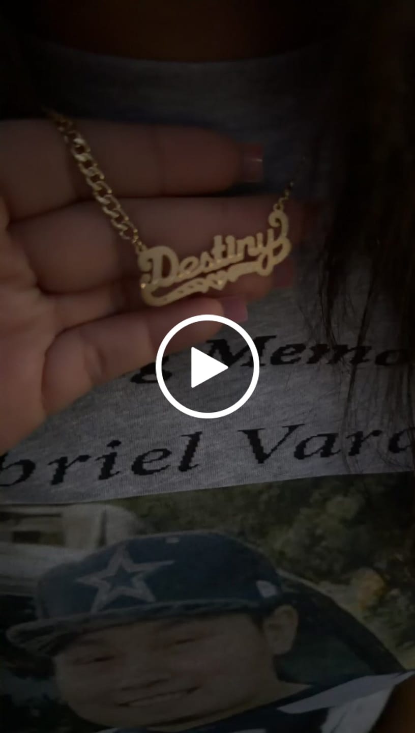 Customer video review of Personalized Name necklace with Diamond Cut "Tammy"