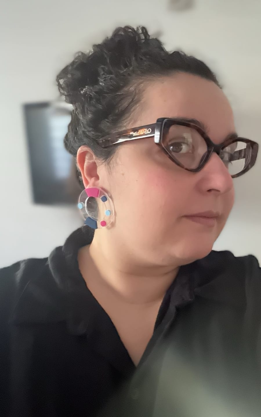 Customer photo review of Aura Color - Orecchini in Plexiglas Trasparenti Colorati