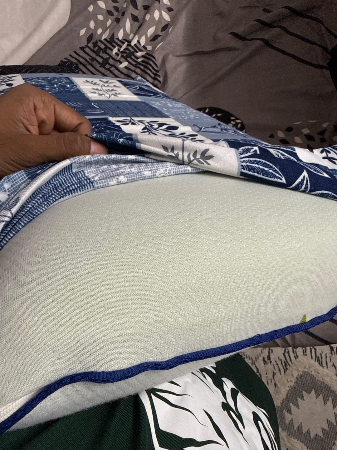 Customer photo review of Flo Adjustable Pillow (Memory Foam)