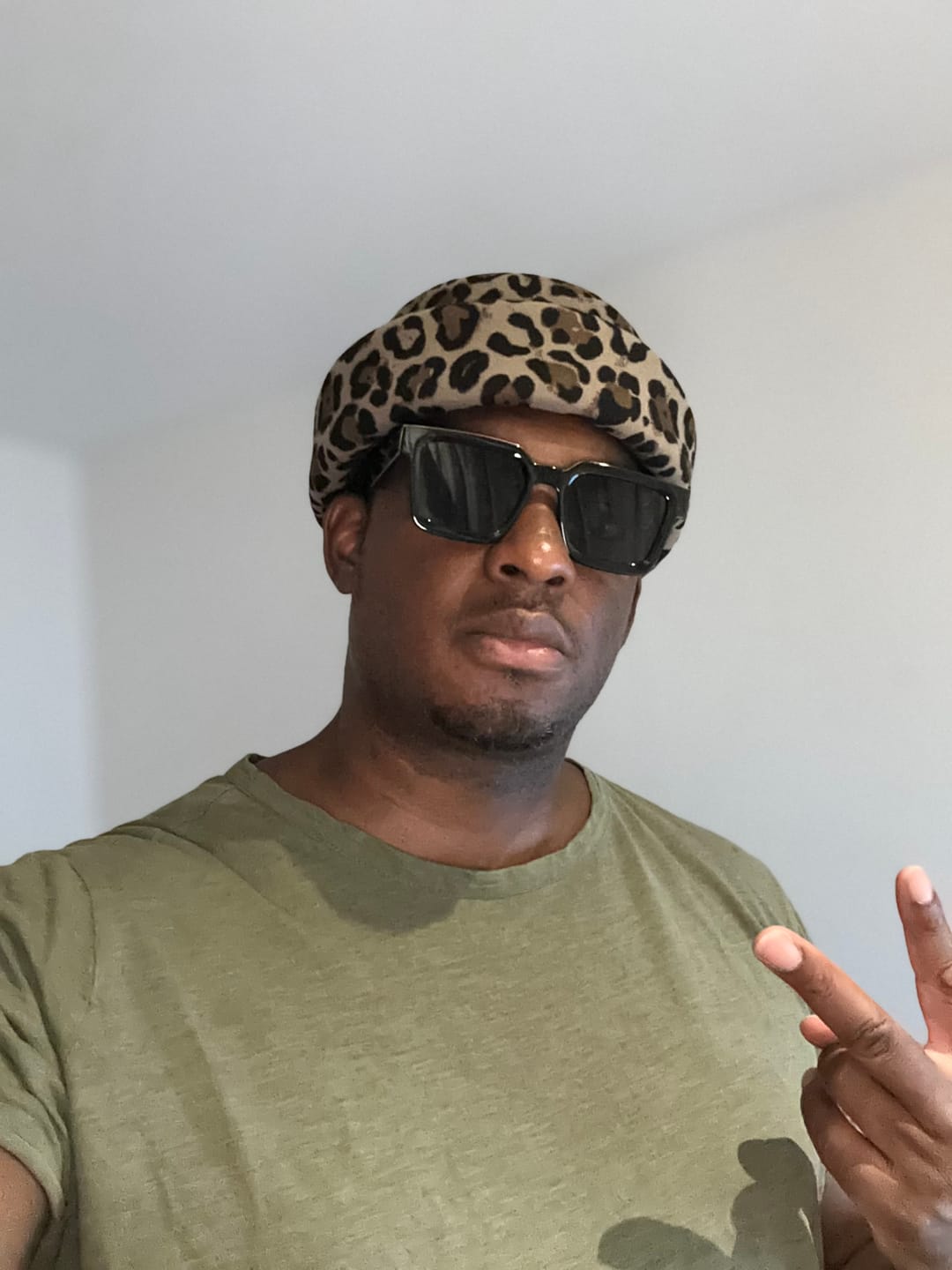 Customer photo review of London Pillbox Hat - Leopard