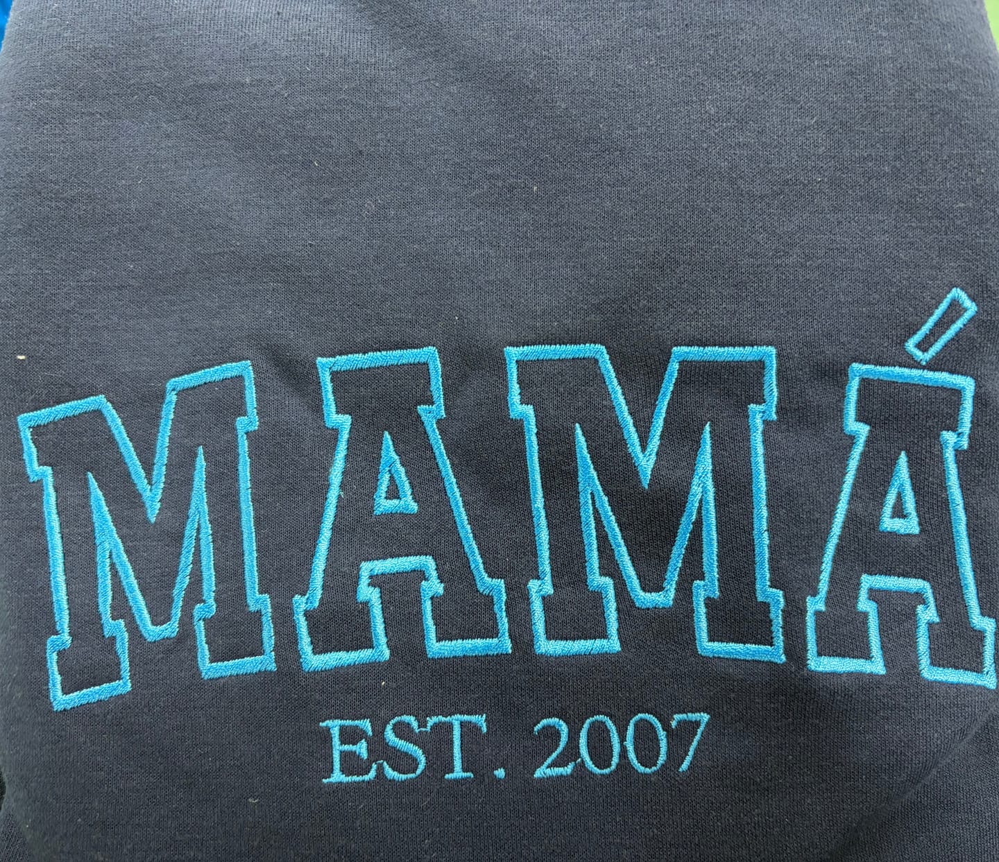 Customer photo review of Custom Embroidered Comfort Colors Grandma and Grandpa Sweatshirt, Gift for Grandma/Grandpa