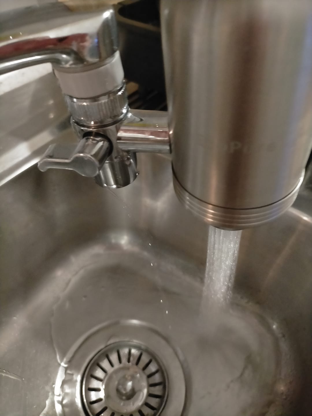 Customer photo review of Tap Filter Unit — Reduce Chlorine & Common Impurities In Seconds