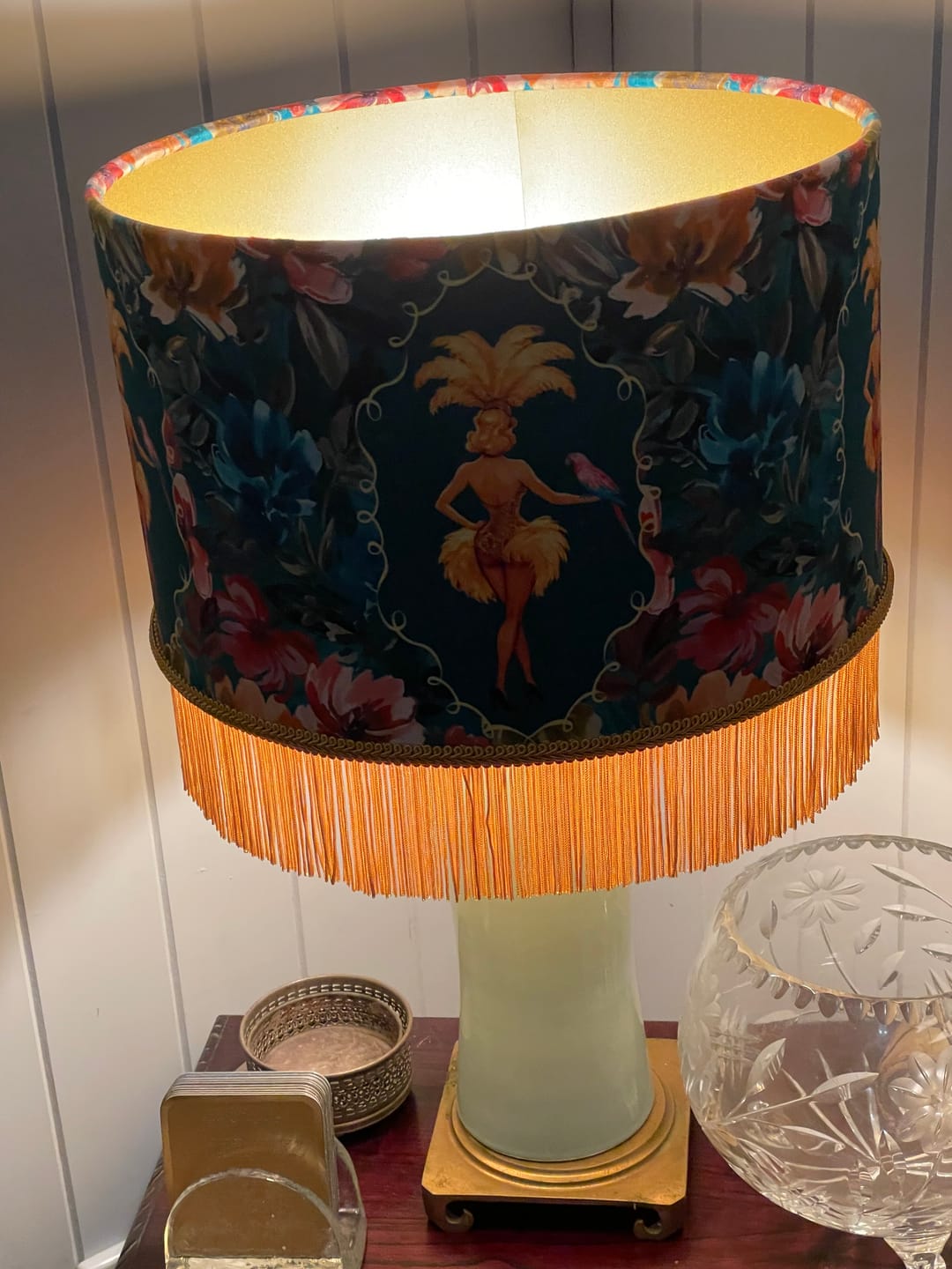 Customer photo review of Lulu LaRue Fringed Lampshade