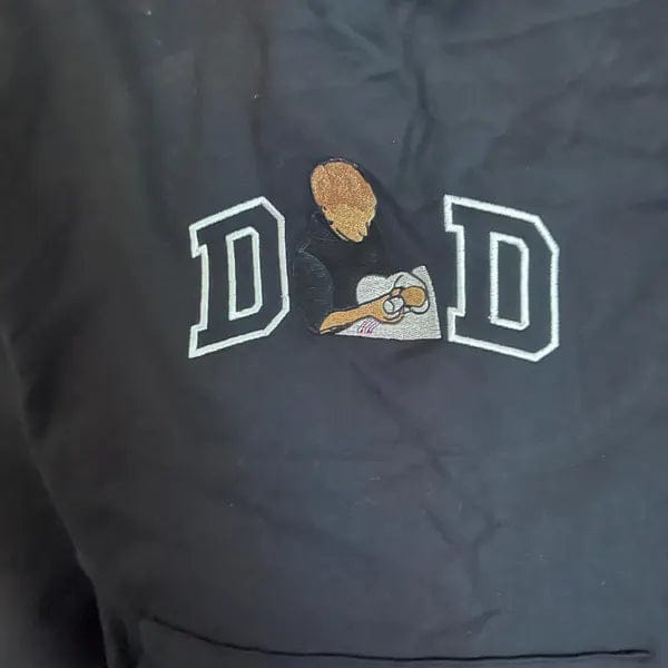 Customer photo review of Custom Photo Embroidered Sweatshirt for DAD