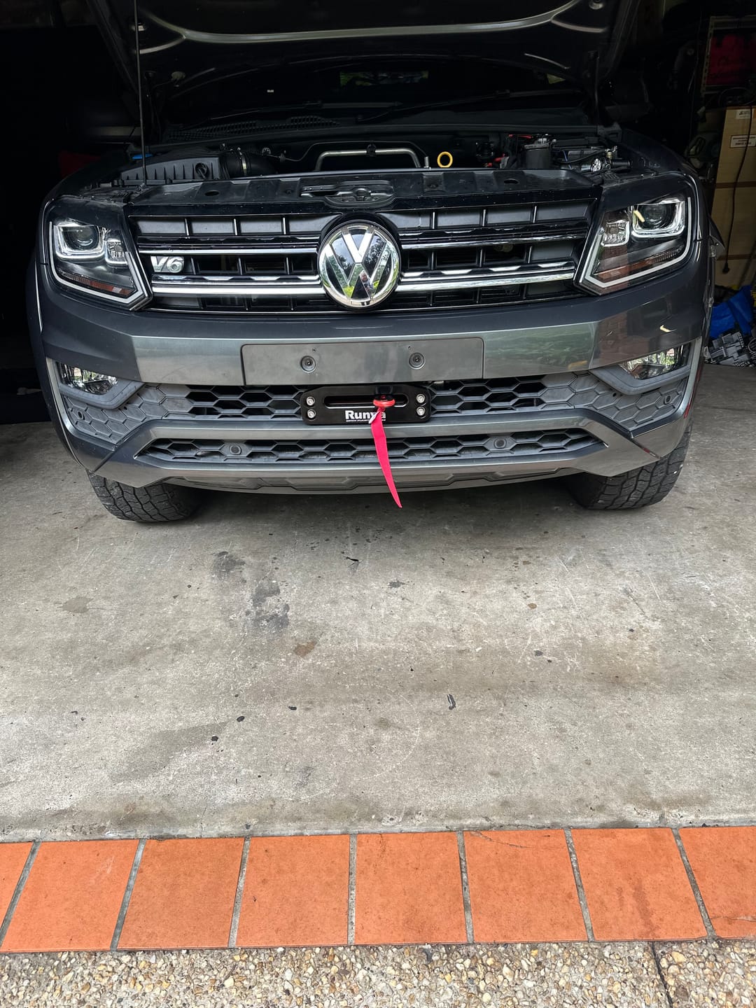 Customer photo review of Hidden Winch Mount for VW Amarok 2010-2022