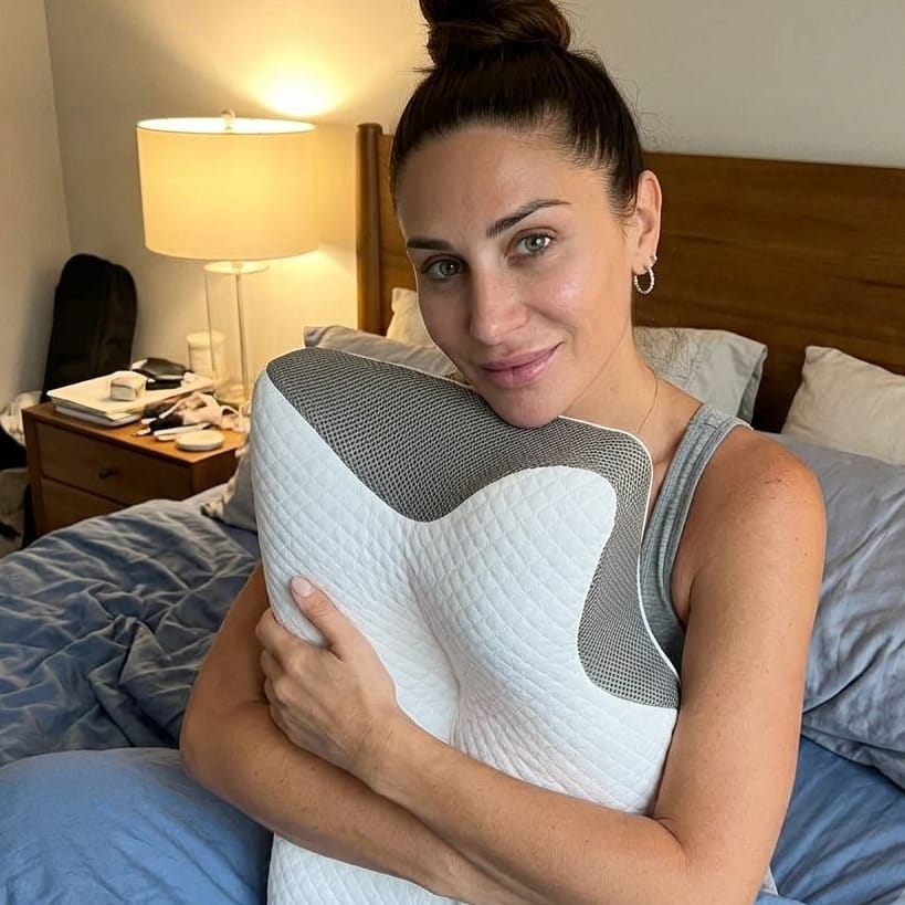 Customer photo review of Soma | Orthopedic Memory Foam Pillow