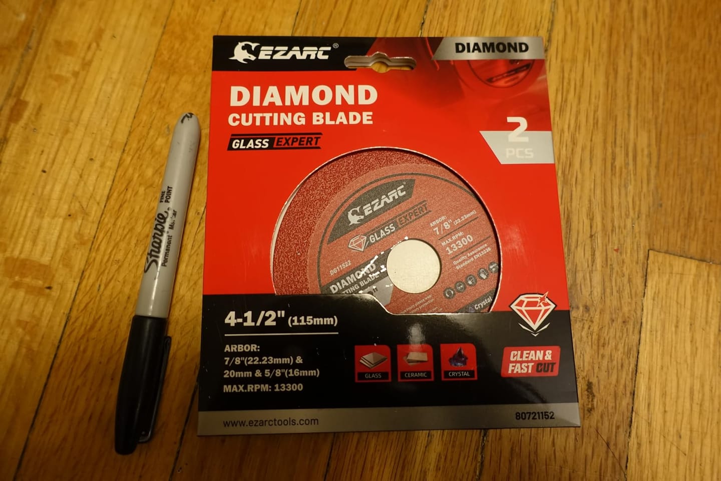 Customer photo review of Glass Cutting Disc 2-Pack For Ceramic Tile, Glass, Crystal, Porcelain