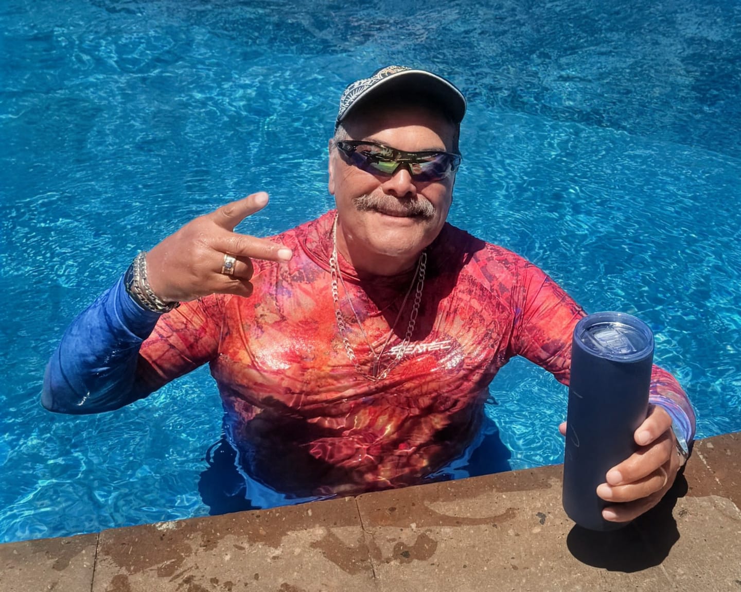 Customer photo review of Sea Turtle Sport Tec Hooded Long Sleeve – Men's