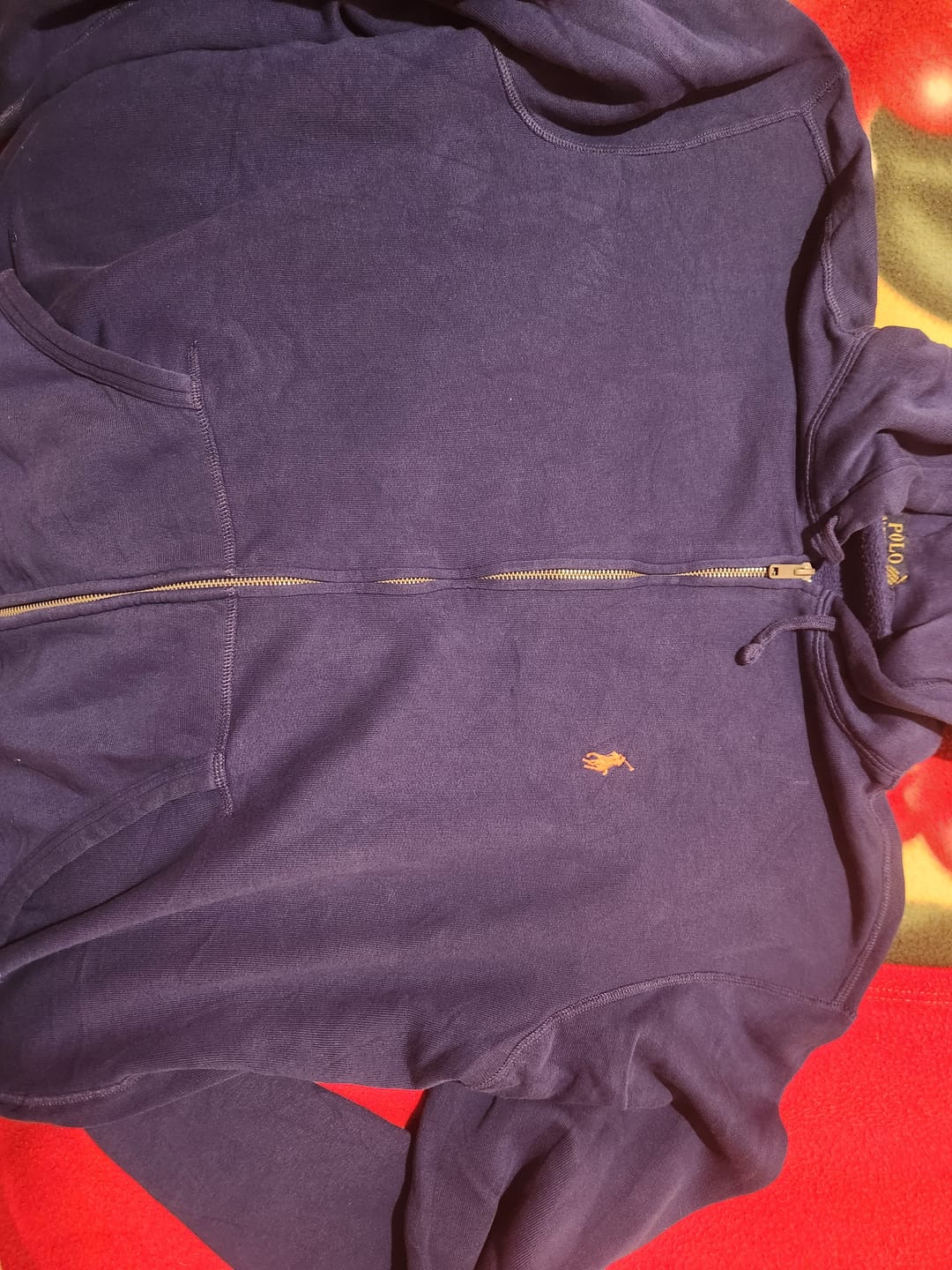Customer photo review of Sudadera Ralph Lauren Grande L Azul Pony Naranja Cierre