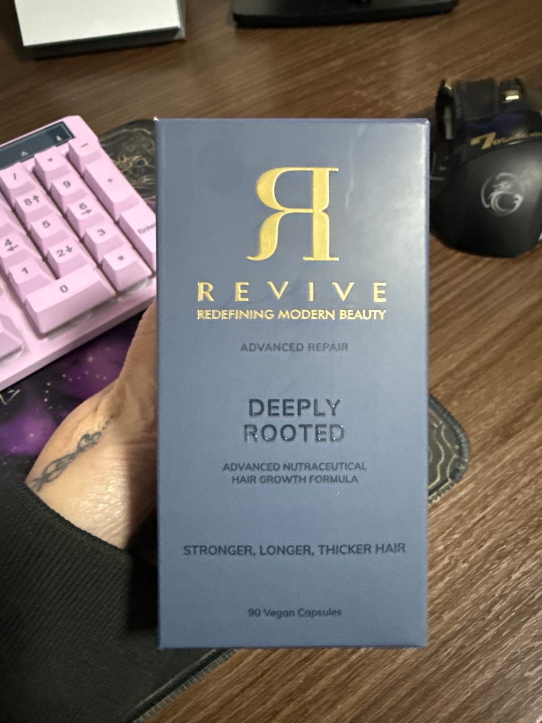 Customer photo review of DEEPLY ROOTED – Advanced Nutraceutical Hair Growth Formula