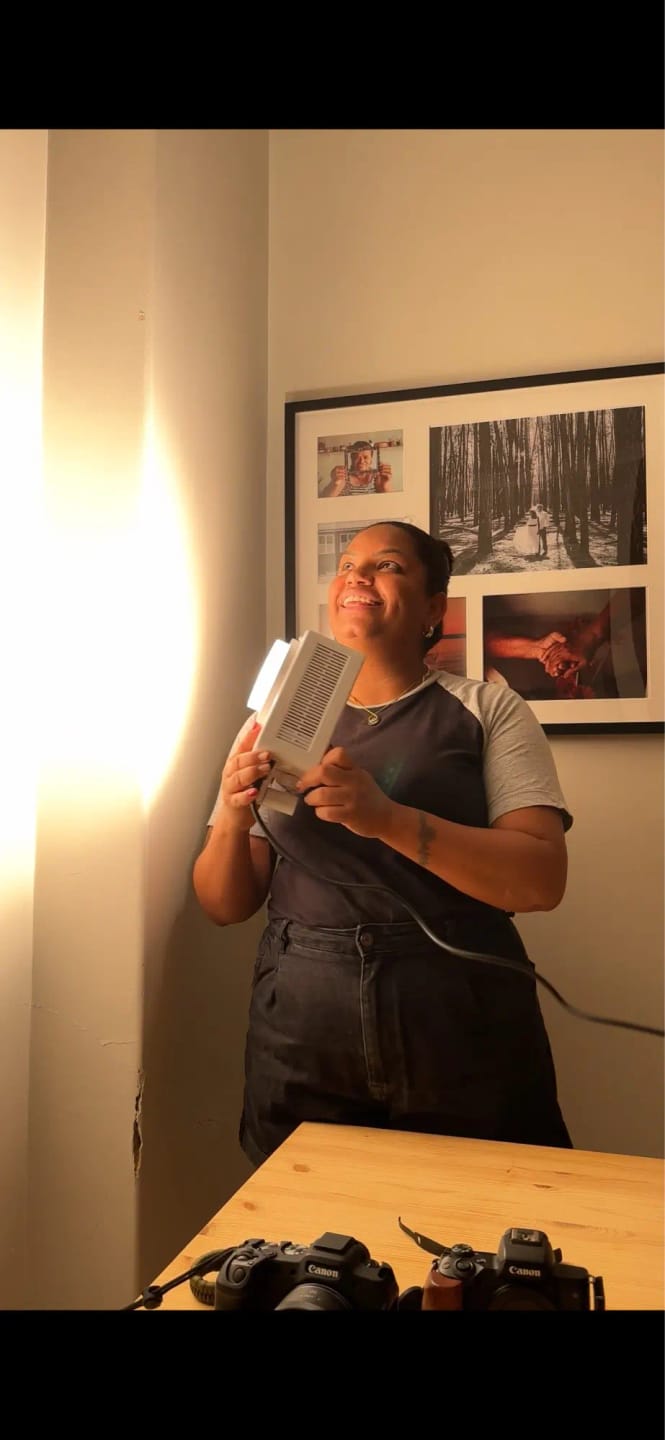 Customer photo review of 330W LED Video Light - 2700K-6500K Bi-Color Spotlight with Bowens Mount