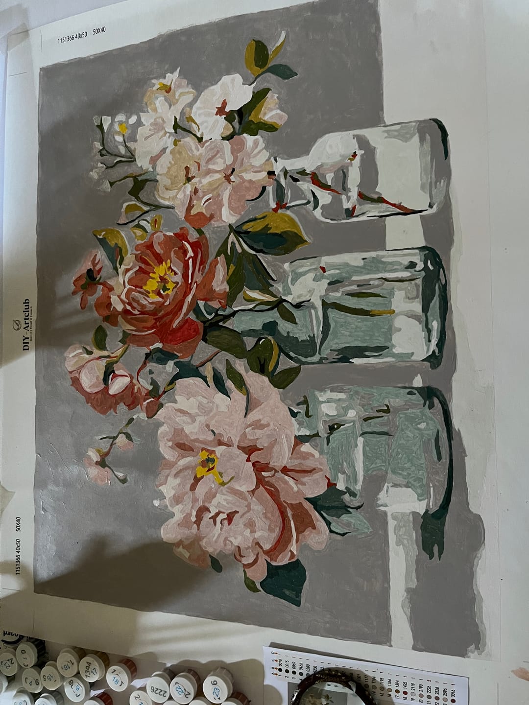 Customer photo review of Botanical Glass | Paint by Number