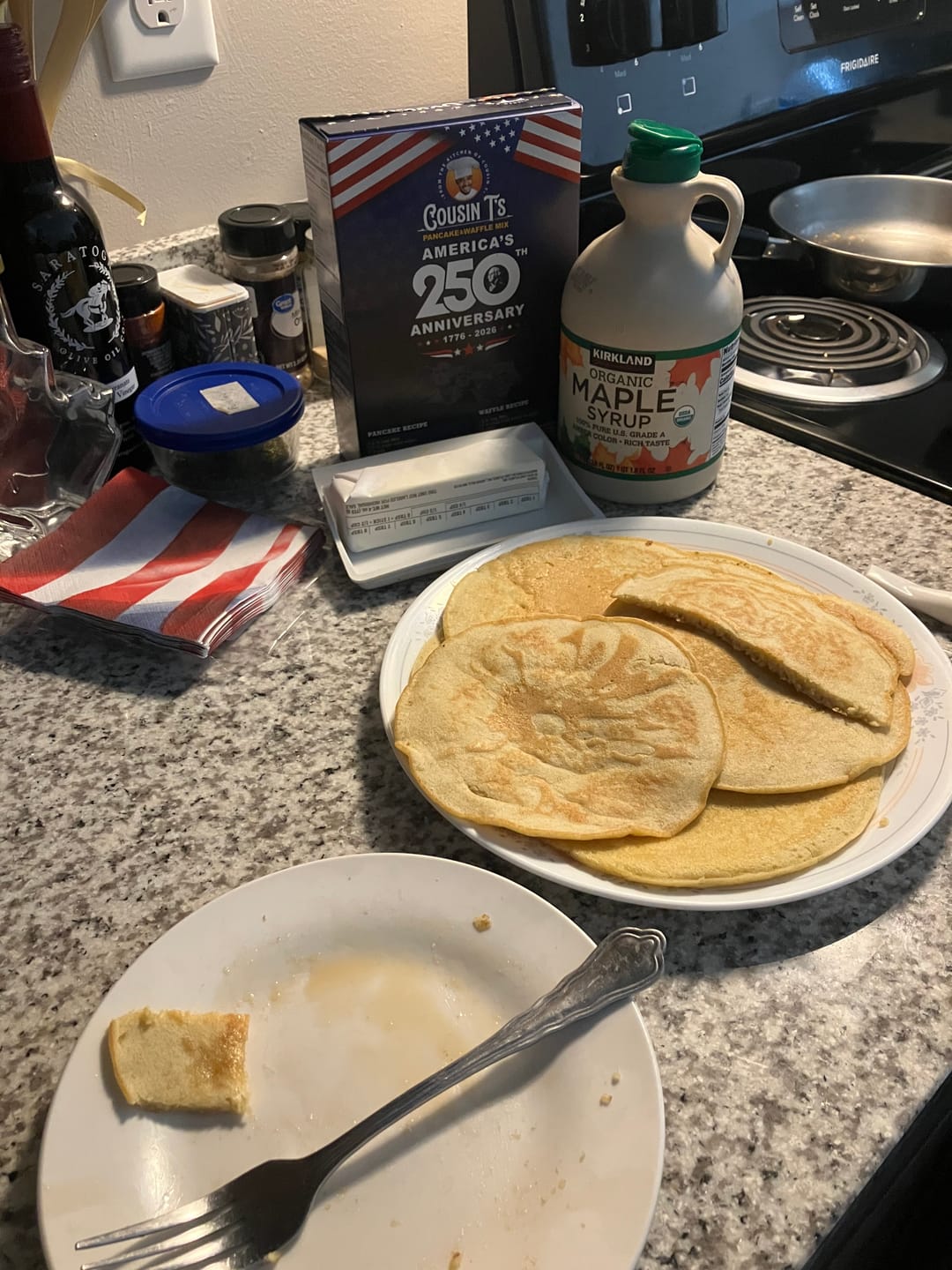 Customer photo review of Cousin T's 250th Anniversary Pancake & Waffle Mix