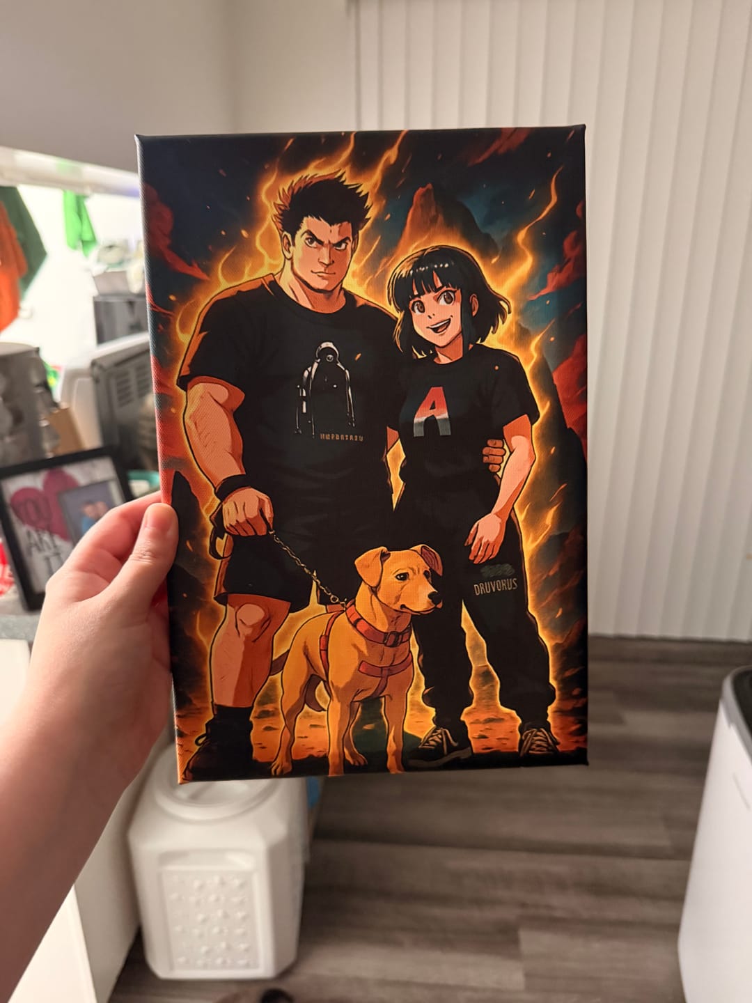 Customer photo review of Personalized Canvas - Portrait in Anime style