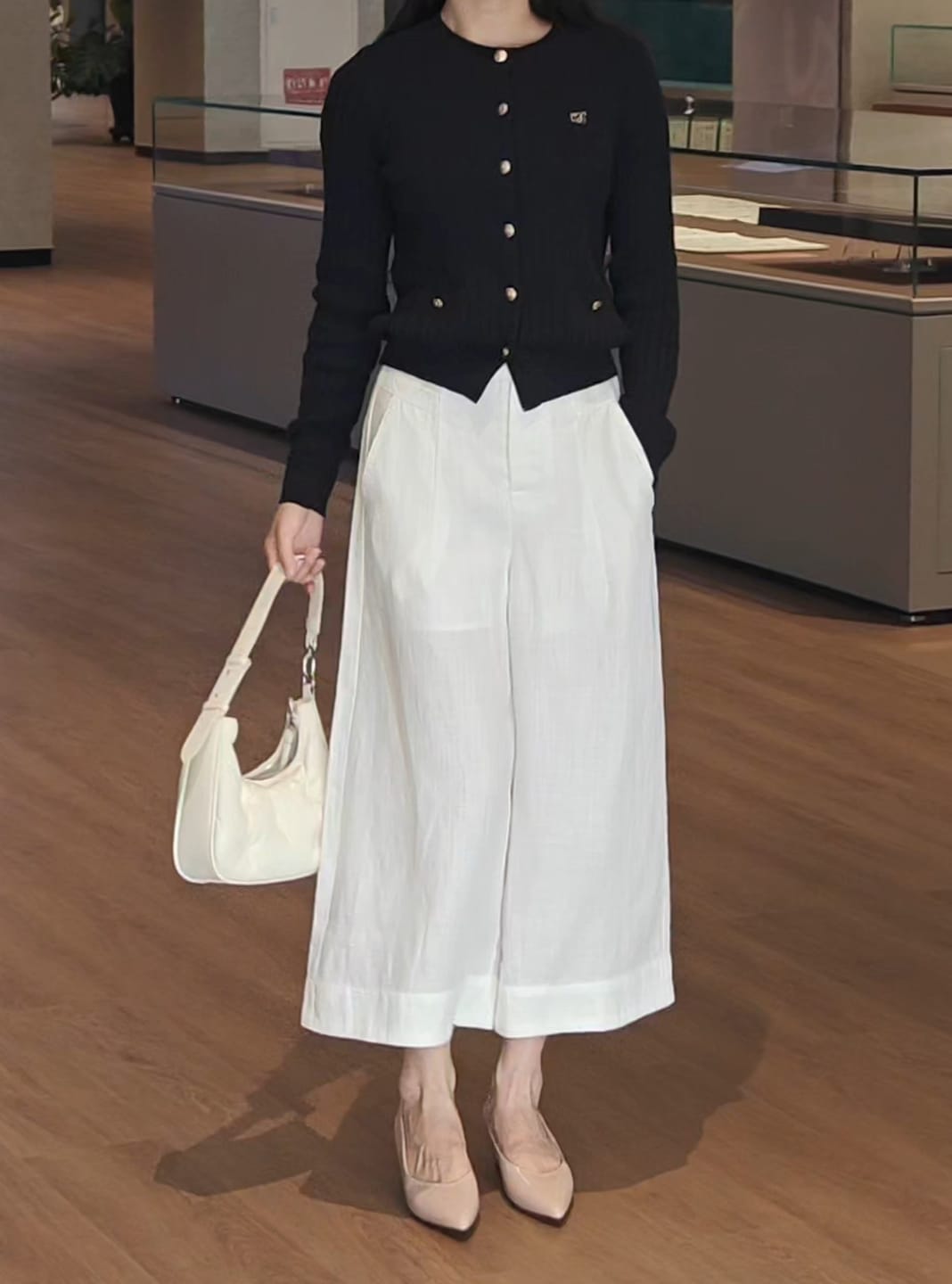 Customer photo review of LILY Bouclé Knit Cardigan