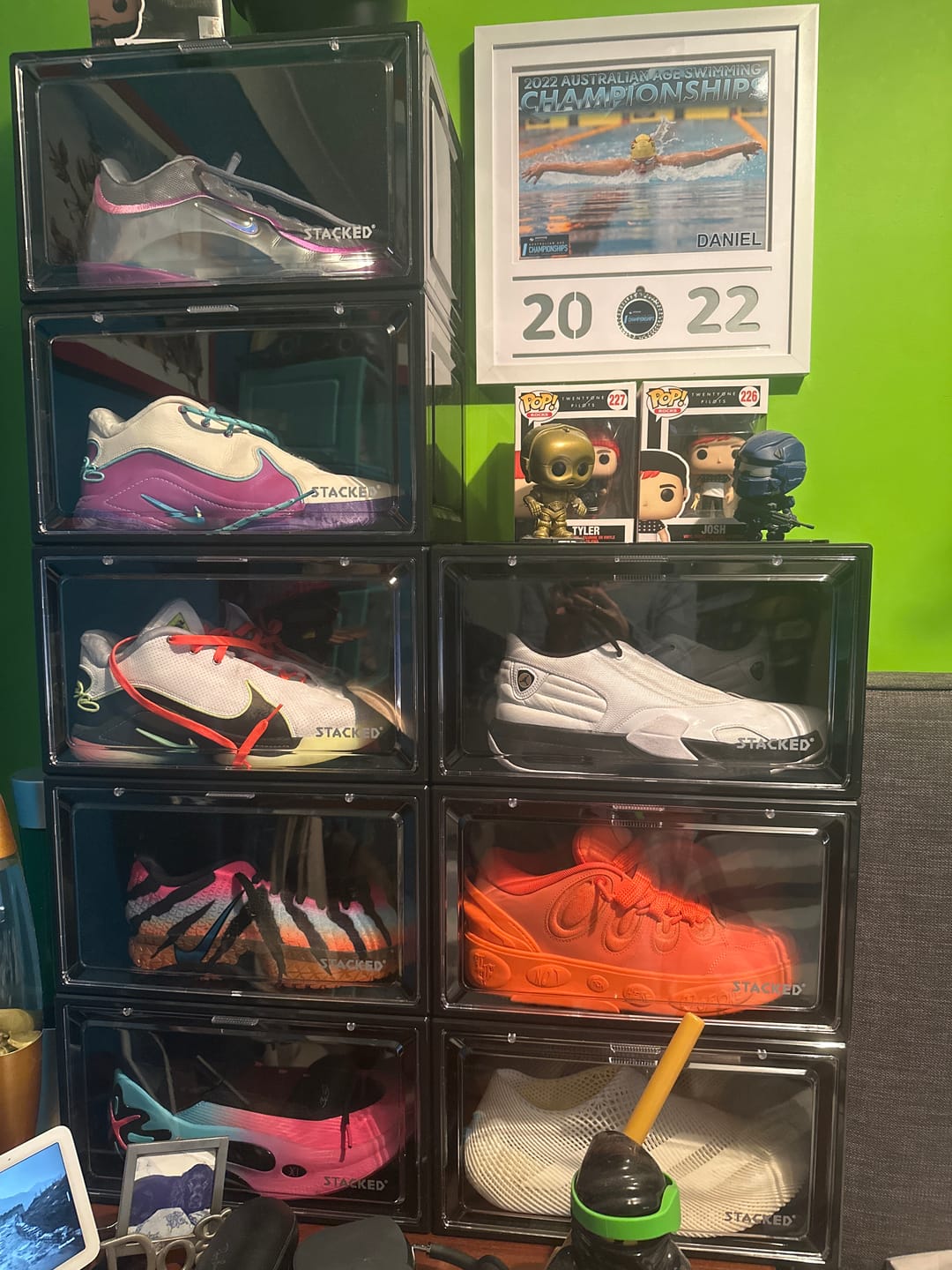 Customer photo review of Magnetic Sneaker Display Case - Black