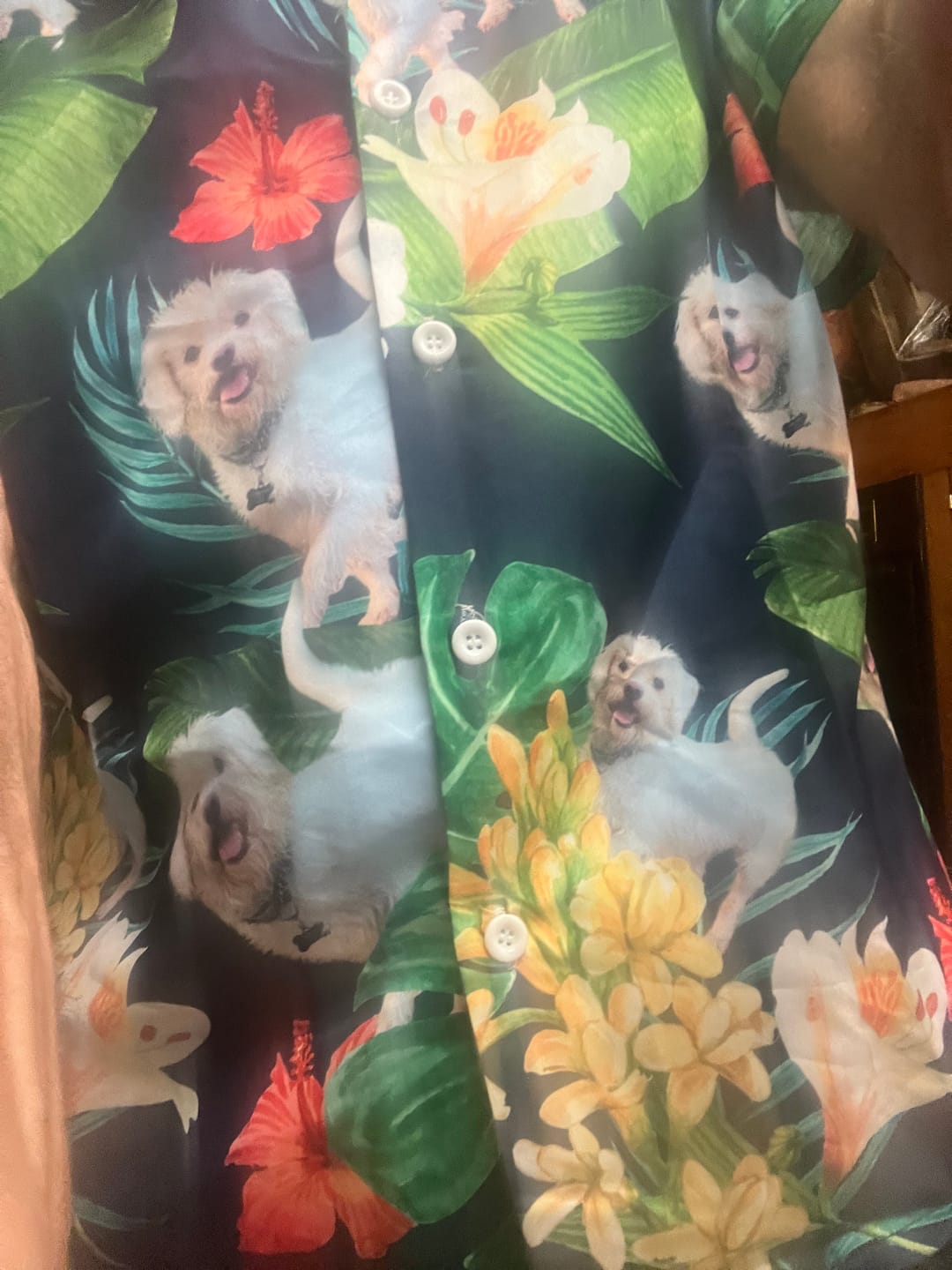 Customer photo review of Your photo - Personalized Hawaiian Shirt