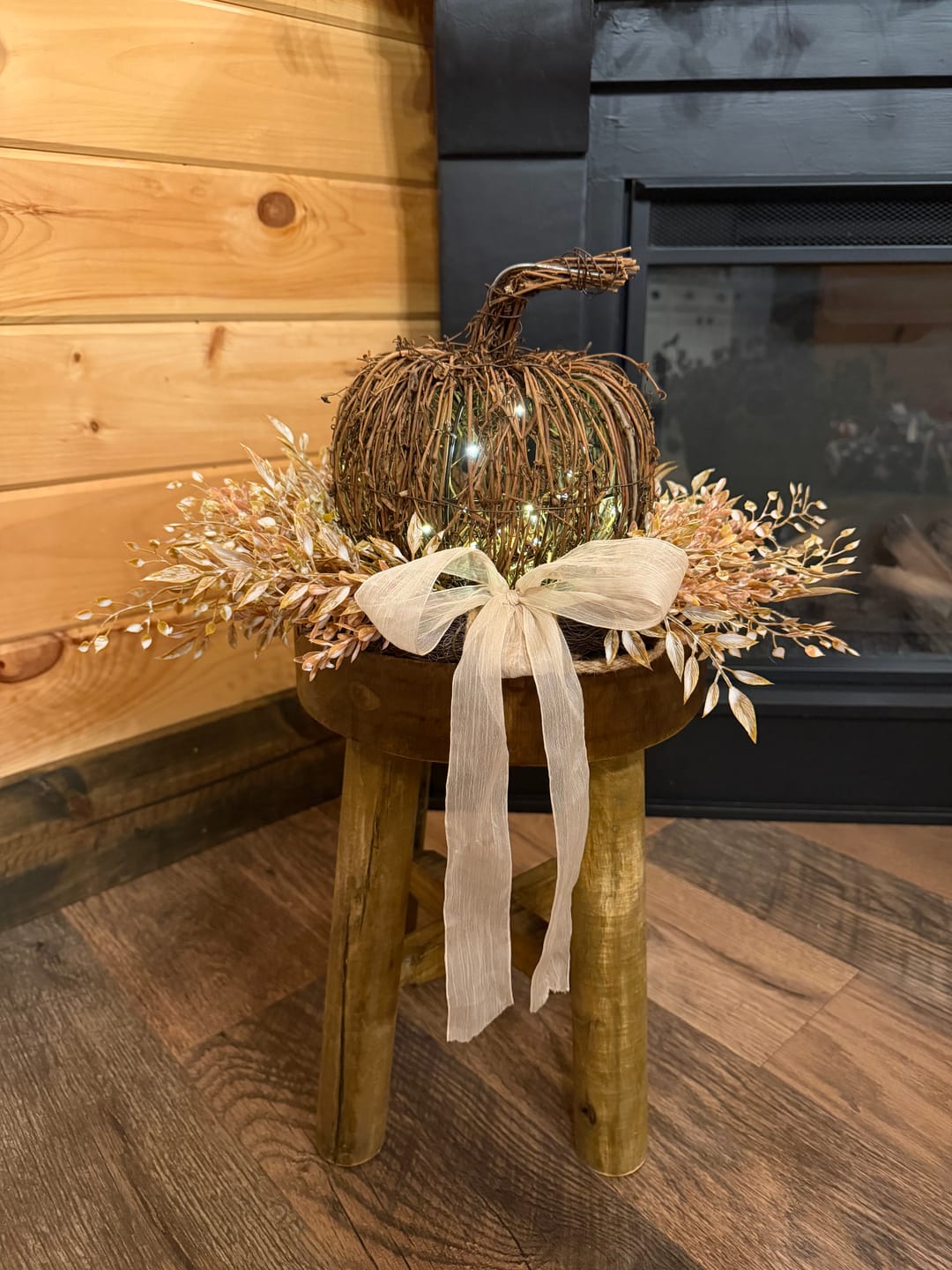 Customer photo review of Rustic Twig Pumpkin Decor | Large