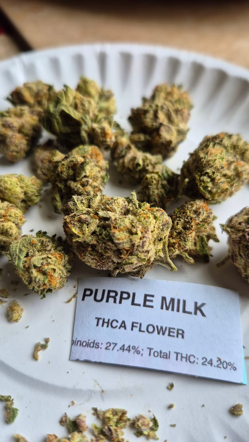 Customer photo review of Purple Milk (Indoor) - THCA Flower