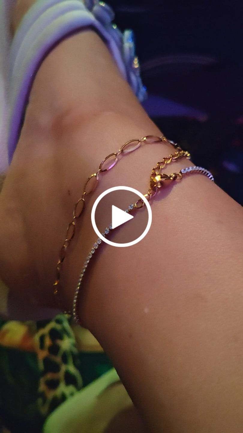 Customer video review of Cavigliera Tennis Pietra 2 mm base ACCIAIO inox