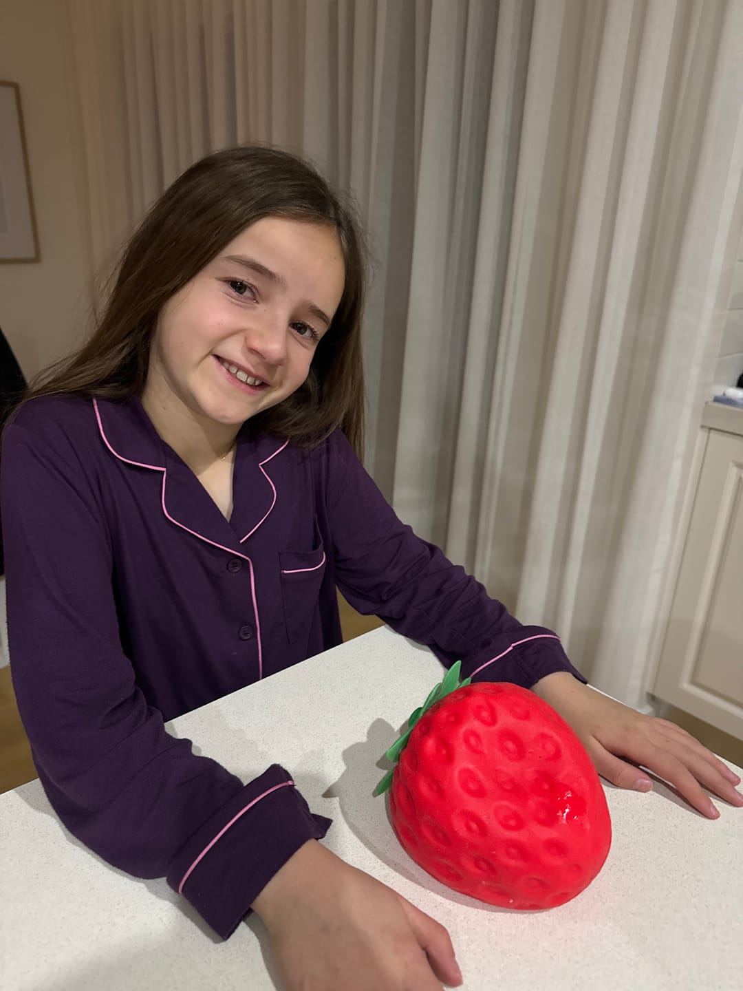 Customer photo review of Giant Squishy Strawberry