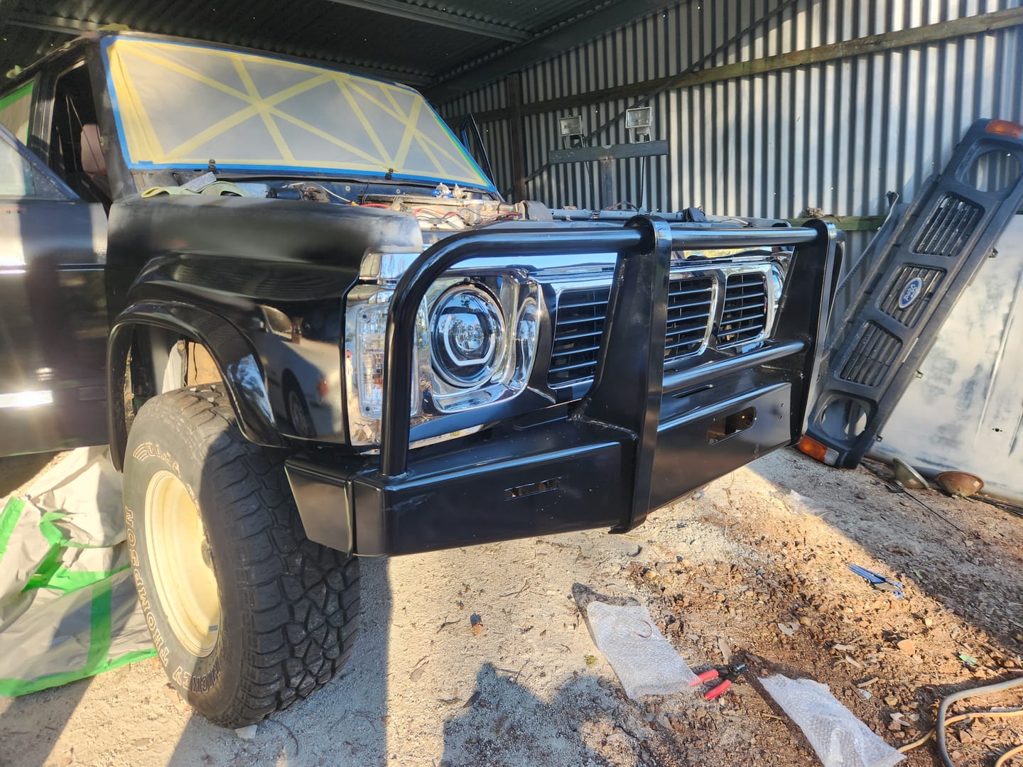 Customer photo review of 7" 'Angry Eye' Bi-LED Headlights
