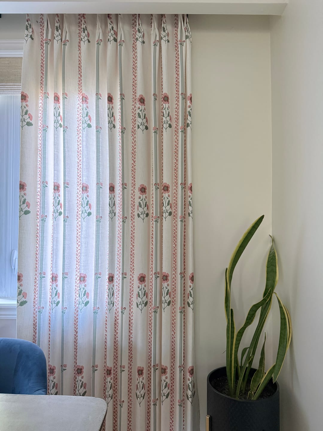 Customer photo review of Lily Pink Floral Curtains