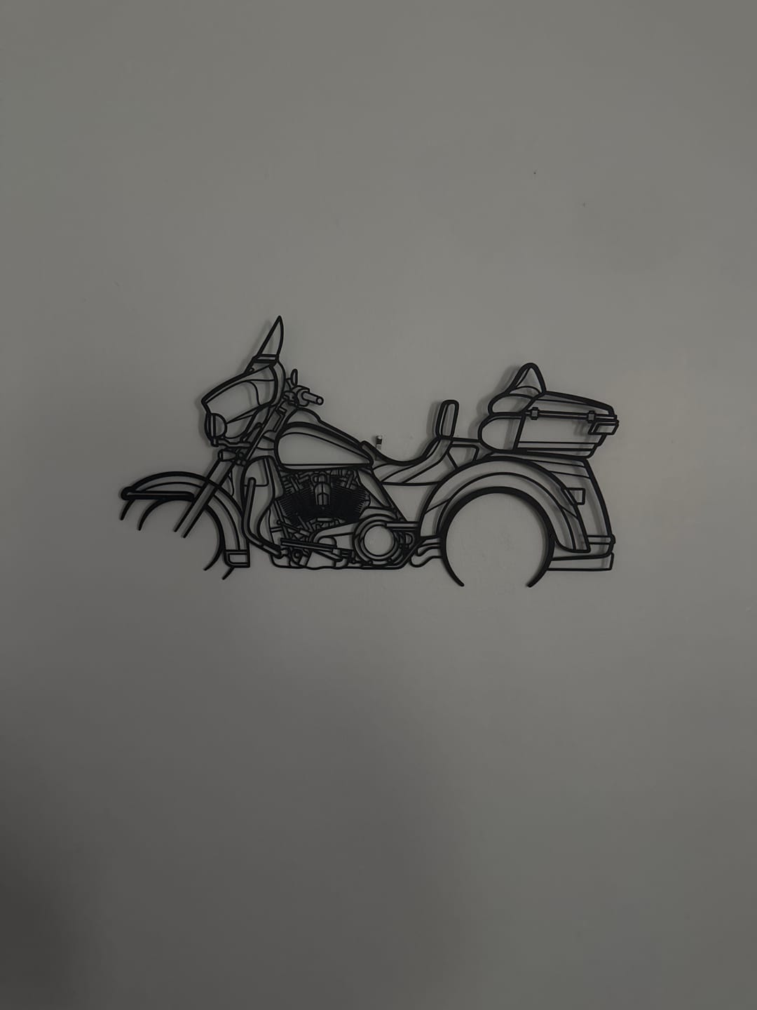 Customer photo review of Tri Glide 2020 Silhouette Metal Wall Art