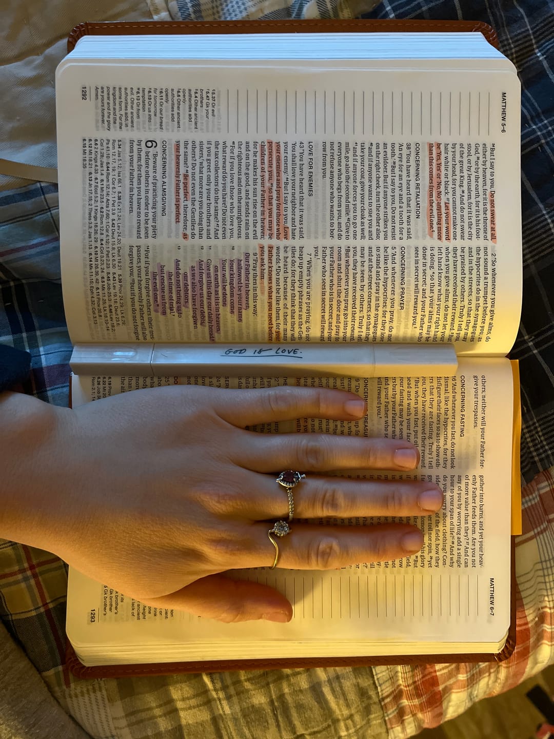 Customer photo review of Catholic Compact Journaling Bible