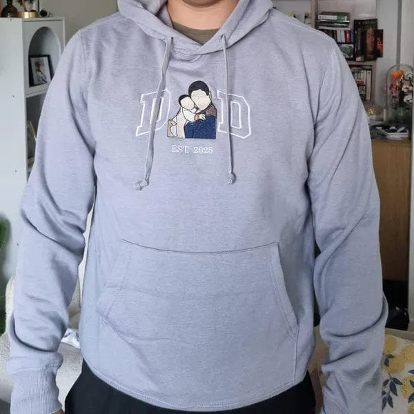 Customer photo review of Custom Photo Embroidered Sweatshirt for DAD