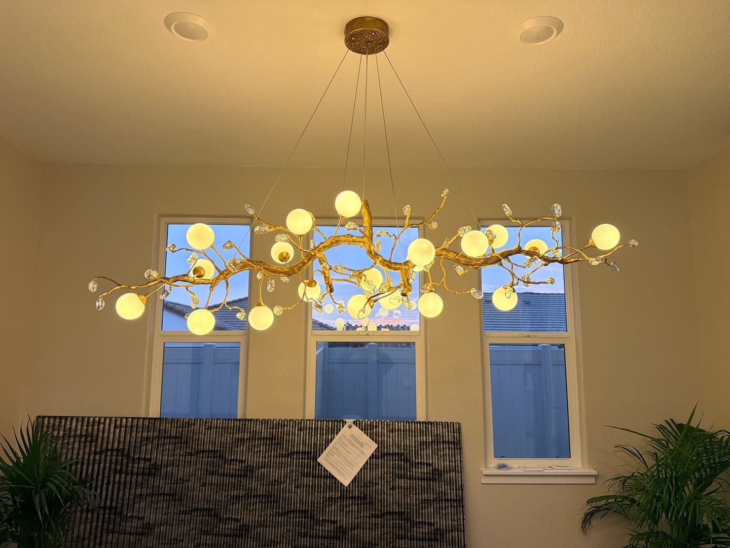Customer photo review of Grio Branch Linear Chandelier
