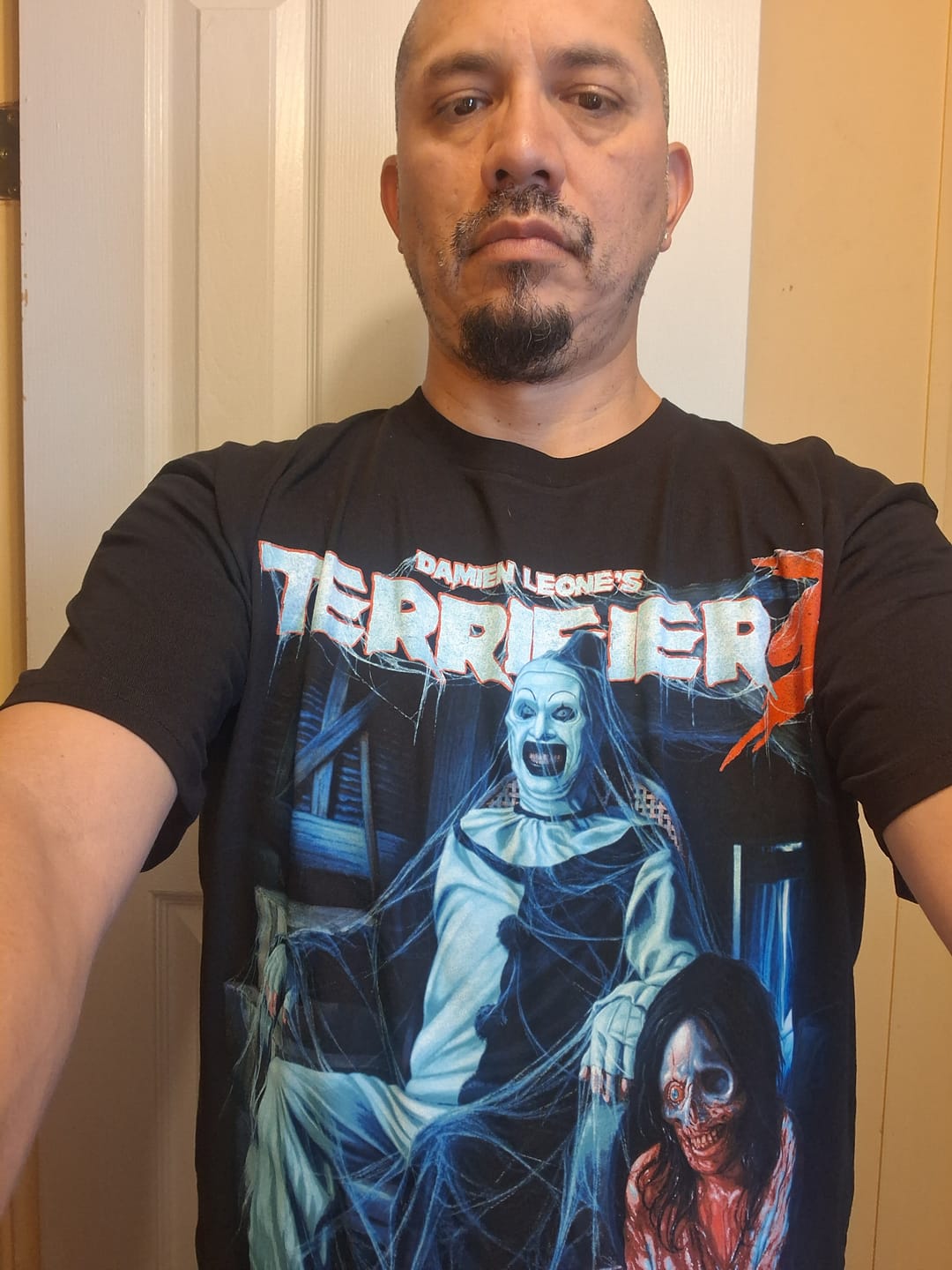 Customer photo review of Terrifier 3 Terrors In The Attic T-Shirt