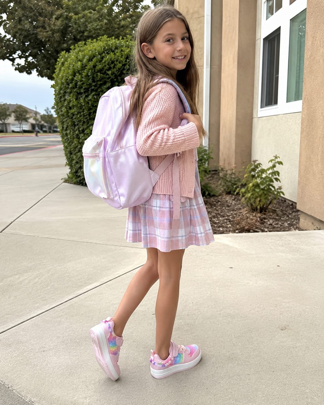 Customer photo review of Lucky Step Kids Glitter Bead Sneakers