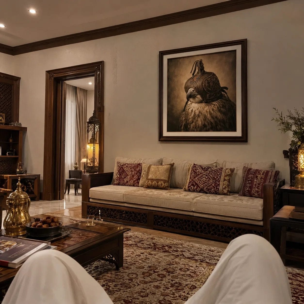 Customer photo review of Artura Paint | Guardian of Tradition Hooded Falcon Portrait