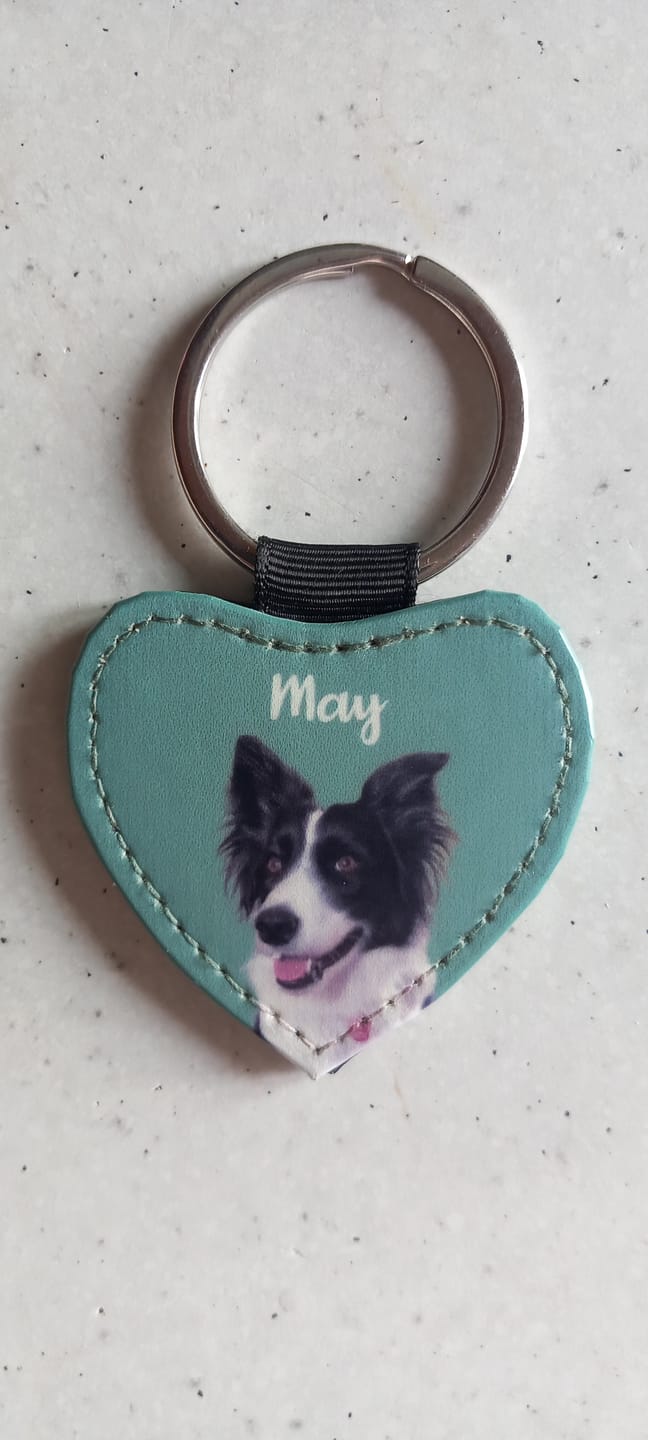 Customer photo review of Ritratto animale domestico - Portachiavi personalizzato