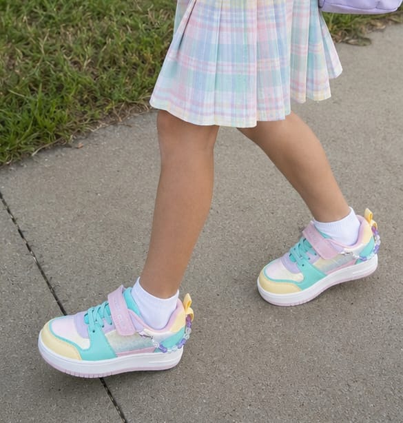 Customer photo review of Lucky Step Kids Glitter Bead Sneakers