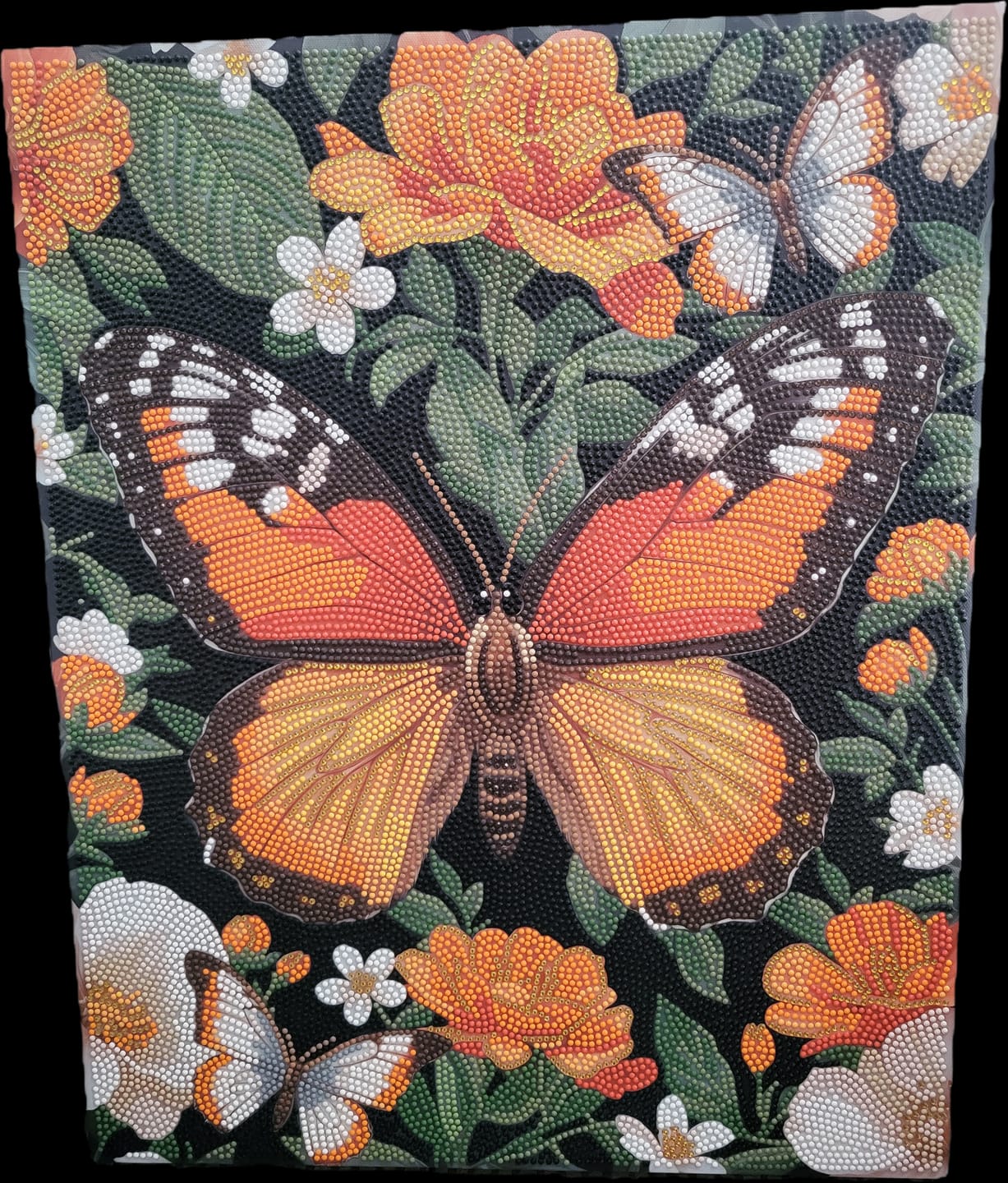 Customer photo review of Butterfly Garden Crystal Art Canvas Kit 40x50cm