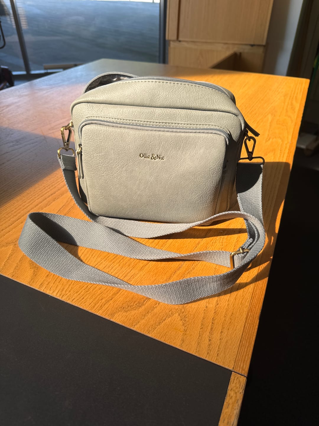 Customer photo review of Bertie Maxi Crossbody - Duck Egg