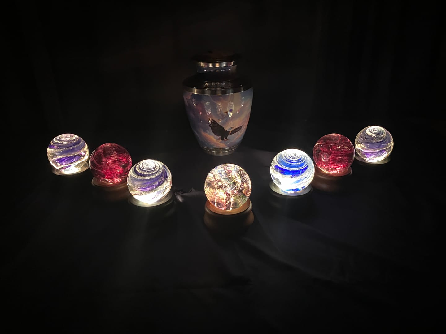 Customer photo review of Black Wood Illuminated 3" Stand