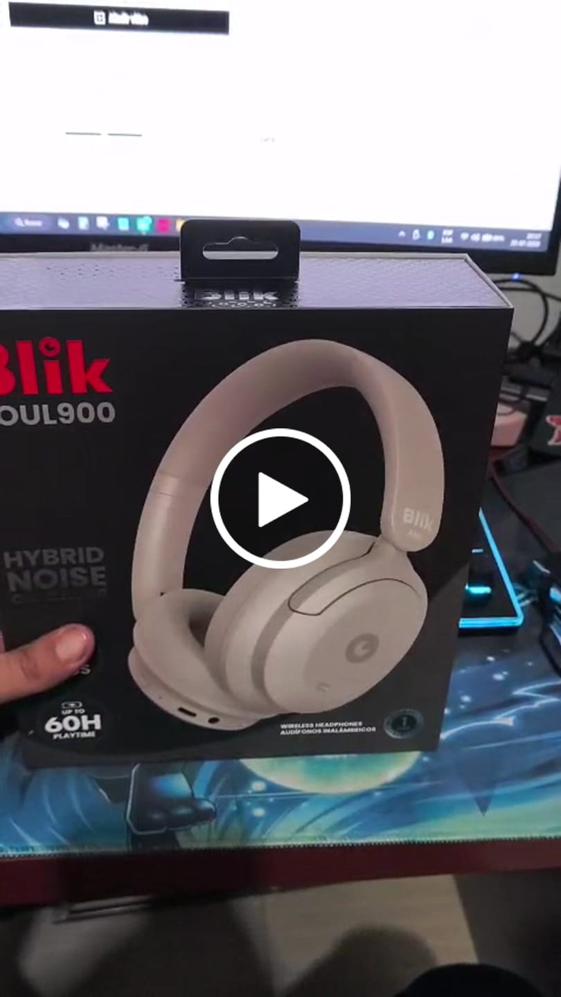 Customer video review of Audifonos Bluetooth Blik Soul900 Gris Cancelación De Ruido 60H