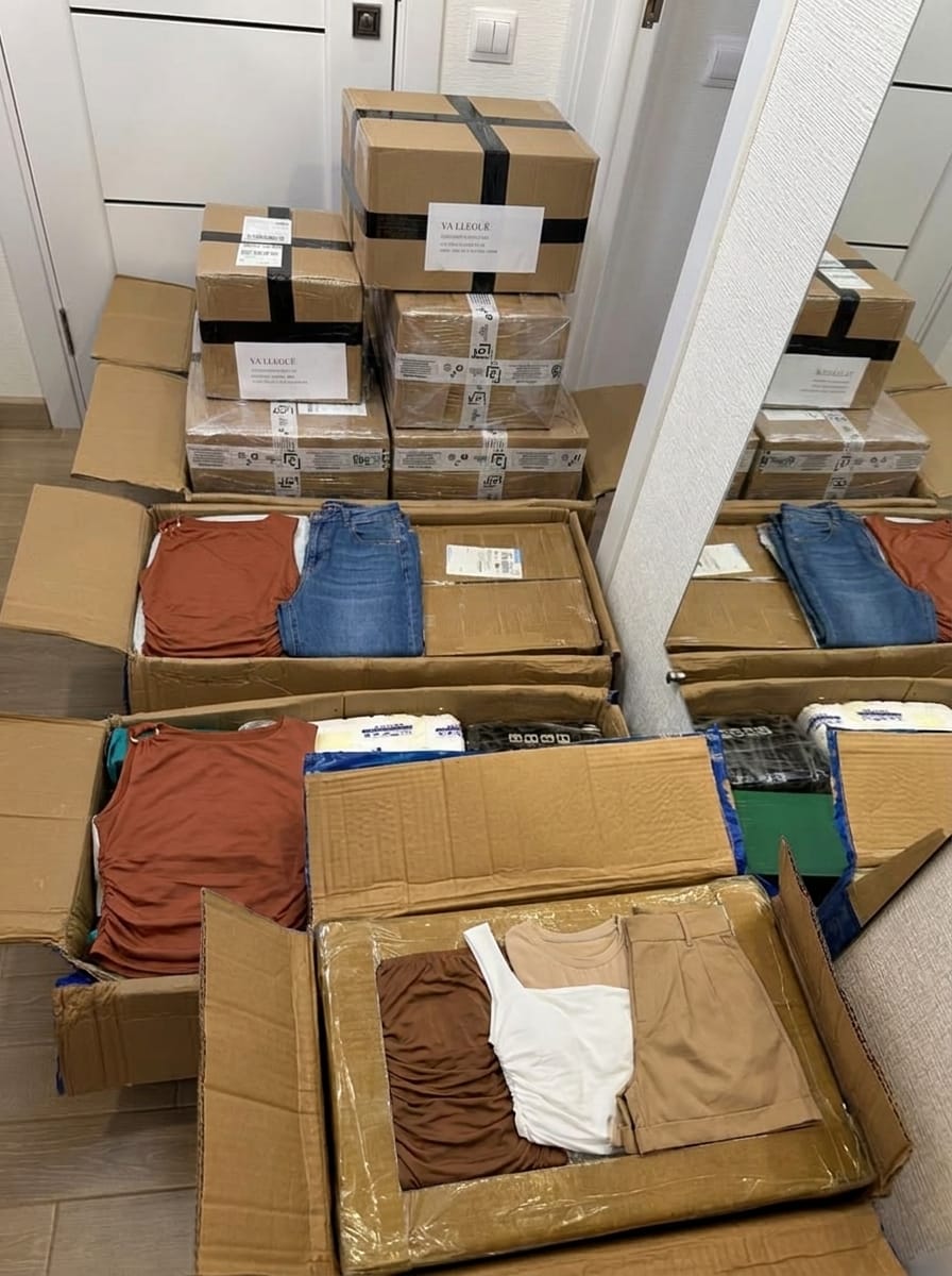 Customer photo review of Pantalon Holgado Mezclilla Stretch 6116